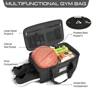 Sac de sport multifonctionnel de voyage avec compartiment à chaussures séparé et rangement organisé, imperméable, pour le sport et les voyages en avion (bagage cabine) - Product Image 2