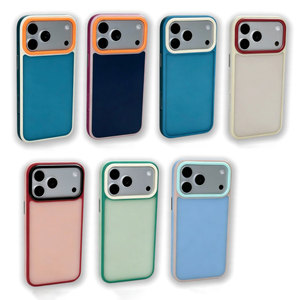 Coque de téléphone de luxe à trois couleurs contrastées et rainurée pour iPhone 17 16 15 Pro Max, avec bordure bicolore et design rainuré contrastant - Product Image 3
