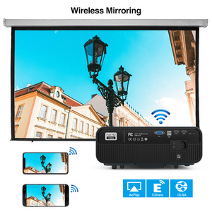 Máy Chiếu Full HD 1080P Máy Chiếu Rạp Chiếu Phim 4K 12500Lumens Máy Chiếu Android WiFi Răng Xanh Hd <span class=keywords><strong>VGA</strong></span> AV USB Kèm Quà Tặng - Product Image 2