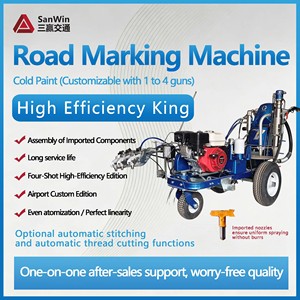 <span class=keywords><strong>Machine</strong></span> de marquage routier à pulvérisation à froid montée sur chariot à poussée manuelle, <span class=keywords><strong>machine</strong></span> de marquage routier sans air - Product Image 6