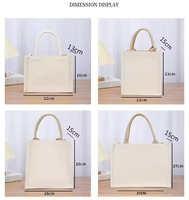 Sac fourre-tout en toile de jute, coton et lin, personnalisable, réutilisable, écologique, promotionnel, vierge, pour la vente en gros