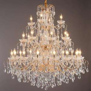 Lámpara colgante de estilo francés Villa techo Marie Therese candelabros de cristal para bodas - Product Image 1