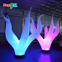 Ballon gonflable géant en forme d'algues marines avec éclairage LED pour la décoration de scène de fête et de club