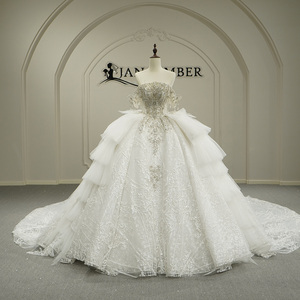 Vestidos de Novia de Talla Grande con Apliques de Encaje de Lujo Gt26060, Vestidos de Novia con Cuentas, Vestidos de Novia Jancember - Product Image 1