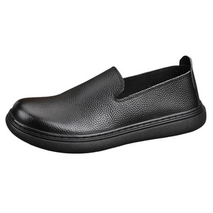 Chaussures Homme en Cuir Véritable à Enfiler, Bout Rond, Semelle Extérieure en Caoutchouc, Semelle Intermédiaire en EVA, Confort Printemps, Décontractées et Professionnelles - Product Image 4