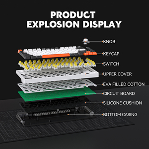 For ZA84 Pro 82 Keys 75% USB-C Wireless 3 Mode Hot Swap Custom Switch RGB Backlit <b>Gaming</b> Mechanical Keyboard Customized Mechanic - Product Image 6