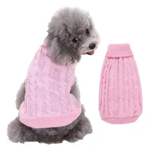 Warme große kleine individuelle Haustiere Winter Hundekleidung gestrickt Pullover Outfit Kleidung Hund Strickpullover Haustierkleidung