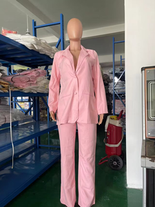Completo tailleur da donna <span class=keywords><strong>S</strong></span>-3XL, ultimo modello, con blazer e pantaloni, tasche, per ufficio - Product Image 4