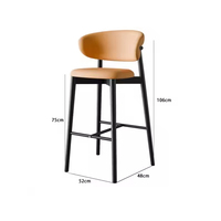 Tabouret de bar haut de gamme moderne et durable de style nordique en fer forgé, chaise de bar minimaliste pour bar à domicile