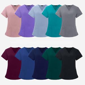 42021LW en Stock, traje de verano barato de talla grande <span class=keywords><strong>para</strong></span> mujer, conjunto de 2 piezas, traje de mujer, uniforme de enfermería, muestra - Product Image 1