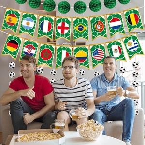 Banderas Nacionales de Poliéster con Diseño de Lujo, Impresas en 3 Colores, Adornos Colgantes para Decoración de Fiestas de Fútbol - Product Image 2