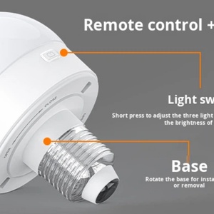 Smart Table Night E26 ABS LED Lamp Bulb High Quality Rechargeable 3-Color <b>Timer</b> Dimming with Remote Control for Bedroom Use - Product Image 2