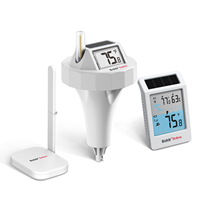 Thermomètre de piscine WiFi Baldrtherm, énergie solaire hybride, surveillance à distance par application, avec moniteur de température et d'humidité intérieure