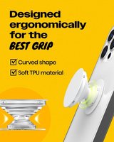 Support de téléphone pliable et télescopique en forme de cœur avec strass, poignée adhésive scintillante en cristal