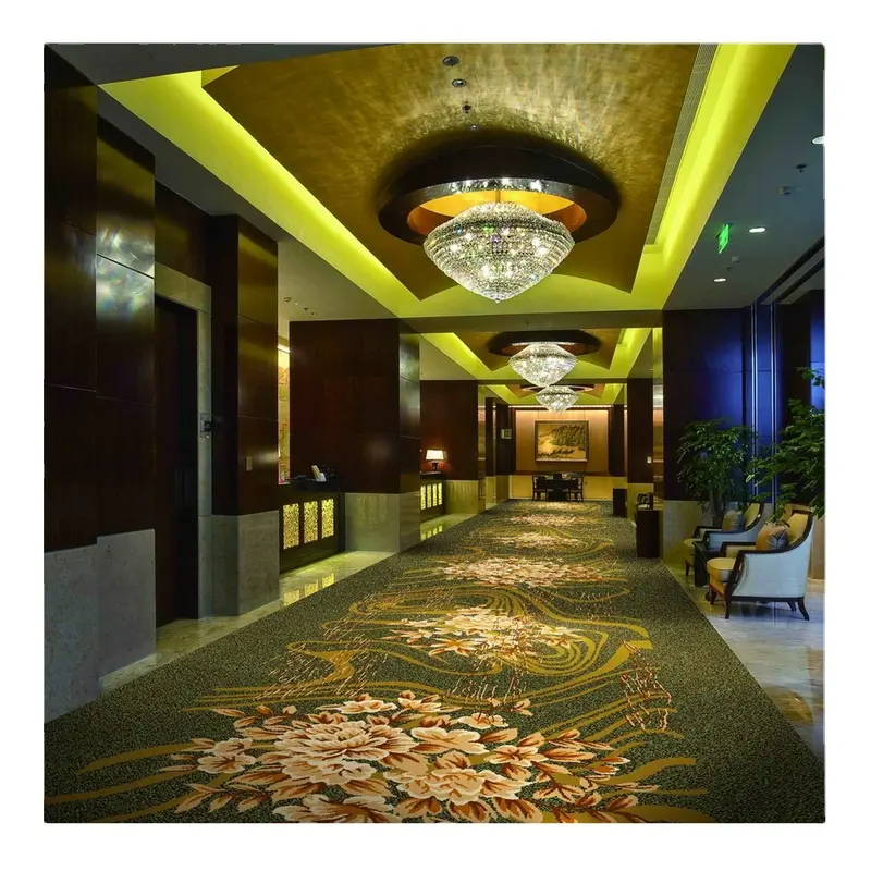 Alfombra con estampado de diseño persa para Hotel, tapete de Hotel de lujo, Axminster de oración masjid, tejido a máquina telar, Dubái en rollo