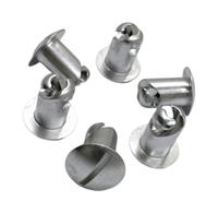 7/16 "Dzus Fastener - 0.500" Grip en aluminium noir quart de tour pour voitures de course