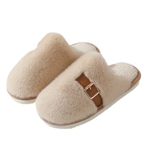Pantoufles en peluche haut de gamme, respirantes, chaudes, antidérapantes, décontractées, pour femmes, automne-hiver, usage domestique, style homme et femme - Product Image 5