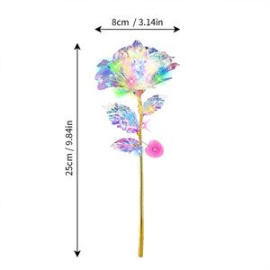 ดอกกุหลาบฟอยล์สีทองเหลือบมุก DIY - ดอกไม้ประดิษฐ์หลากสีสันสำหรับของขวัญวันวาเลนไทน์ วันเกิด และวันแม่ - Product Image 5