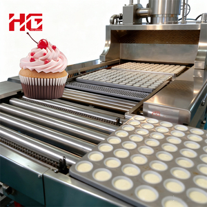 2025 पूर्ण स्वचालित बड़े पैमाने 304 स्टेनलेस स्टील कपकेक से भरा केक उत्पादन लाइन आटा मिक्सर 50 वर्षीय स्रोत निर्माता - Product Image 1