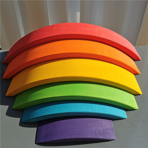 Gỗ Núi Lửa San Hô Sóng Biển Trái Đất Cầu Vồng Xếp Chồng Khối Đồ Chơi Bằng Gỗ Cây Ô Tô Nhà Xây Dựng - Product Image 6