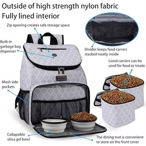 Échantillon gratuit : Sac de voyage pour nourriture pour chien, ensemble de bols pliables pour animaux de compagnie, sac pour croquettes, bols pour nourriture et eau pour chiens et chats - Product Image 2