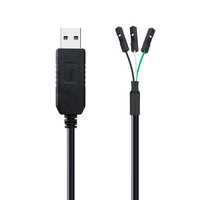 Cable Adaptador Estándar USB 2.0 Dtech Compatible con Windows 8/9, Cable Convertidor Serial USB a TTL de 3 Pines