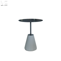 Table basse ronde en béton, table d'appoint, table centrale, mobilier moderne pour salon
