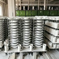 Plaque de four céramique haute température en mullite, forme poisson, à économie d'énergie, pour une production de découpe 20 % plus efficace