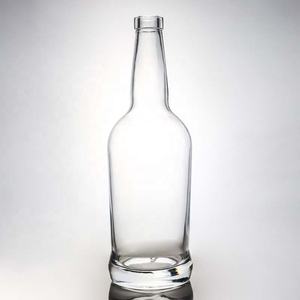 Logotipo Personalizado Redondo 750ml Bebidas Espirituosas Tequila Vodka Brandy Whisky <span class=keywords><strong>Licor</strong></span> Botella De Vidrio - Product Image 1