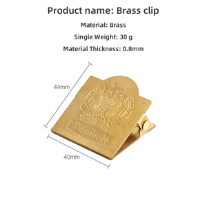 Латунный зажим на заказ, размер 44 мм * 40 мм, Винтажный зажим для книги, зажим для обучения, для офиса и дома - Product Image 5