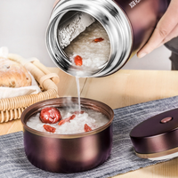 Boîte à lunch isotherme en acier inoxydable à double paroi pour bébé, conteneur alimentaire sous vide 750ml-1000ml, garde les aliments au chaud