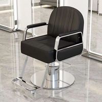 Fauteuil de coiffeur pivotant Huaxia, marque phare, avec accoudoirs en acier inoxydable, pour usage professionnel et bureautique