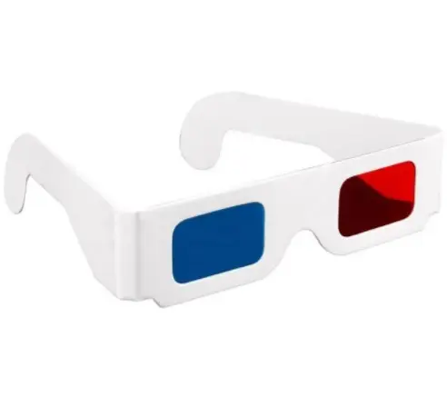 Anaglyph – lunettes de jeu 3D en carton, impression personnalisée, lunettes de cinéma 3D rouges et bleues
