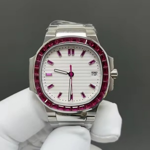 Montres mécaniques automatiques en acier inoxydable de haute qualité pour femmes, série 5711, mouvement 9015, cadran à aiguilles de 35,2 mm, montre sertie de diamants - Product Image 6