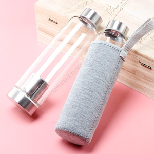 Bouteille d'eau en verre à prix de gros, en cristal de quartz naturel, pour boire directement, pour adultes, artisanat de qualité - Product Image 1