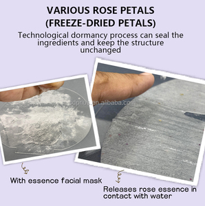 Bahan Masker Wajah Kering OEM ODM Ramah Lingkungan Perawatan Kulit 65gsm Masker Wajah Asam Hialuronat Mawar - Product Image 3