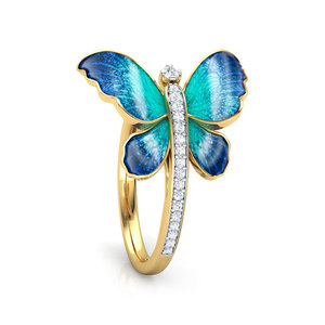Anello a Farfalla per Donne, Accessorio Elegante in Resina per Feste e Matrimoni, Regalo Creativo - Product Image 2