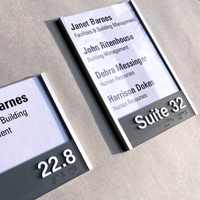 Plaque de porte personnalisée en acrylique pour bureau ou hôpital, lettres 3D en relief, signalétique de nom de pièce et de direction