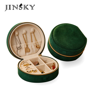 Premium Exquisite Jewelry Box Portable Travel <b>Storage</b> Case for <b>Ring</b>, Necklace Earrings Compact Organizer Pouch - Product Image 2