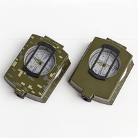 Boussole de style américain de haute précision, boussole verte militaire multifonctionnelle, boussole extérieure