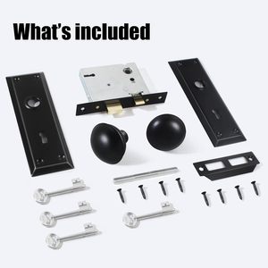 Set di Maniglie Vintage per Porte con Serratura e Chiave Scheletro, Serratura a Incasso per Porte Interne - Product Image 5