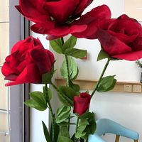 Fleurs en papier géantes réalistes faites à la main pour mariage, fête des mères, Noël, rentrée scolaire - Grande taille pour vitrine