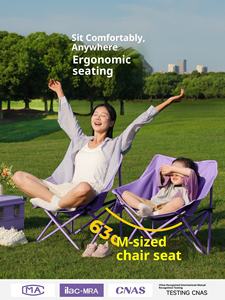 Custom Logo Modern Eco-Friendly Folding <b>Camping</b> Loveseat 2 Person Outdoor Furniture Heavy Duty for Couple Beach Backyard - Product Image 3