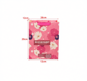 Bolsa de Regalo Mi House Market 28cm X 12cm X 20cm con Diseño Floral, Estilo Moderno - Product Image 1