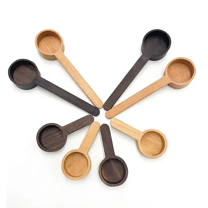 Wooden Measuring Spoon Set Kitchen Measuring Tea Coffee Scoop For Cooking