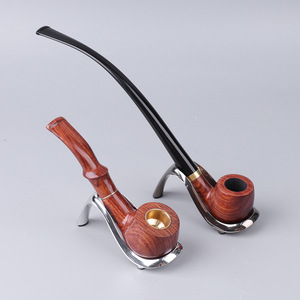 Creative <b>Pipe</b> <b>Stand</b> Single <b>Pipe</b> Holder Bent Type Silver Black Smoking Accessory Independent <b>Pipe</b> Base - Product Image 1