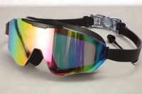 Fabricant professionnel de lunettes de natation avec protection anti-buée, anti-UV, étanches, sans fuites, à large champ de vision, en silicone et PC, avec bouchons d'oreilles