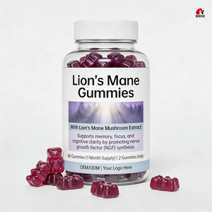 Gummies OEM Crinière de Lion avec Extrait de Champignon pour le Soutien Cognitif, 60 Gummies, Complément <span class=keywords><strong>Fonctionnel</strong></span> de Champignons Certifié GMP - Product Image 2
