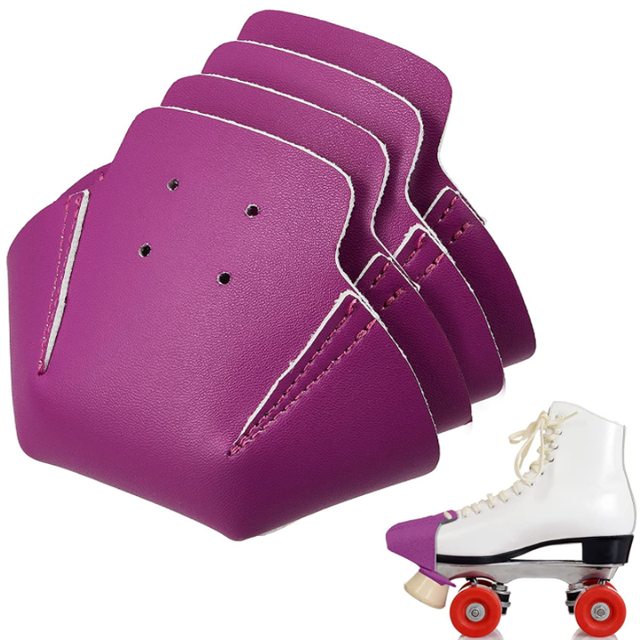 4 Protège-bouts PVC Pour Rollers/patins - Protection Avant Contre L'usure, Design Perforé Pour Lacets - Taille Unique, Multicolore