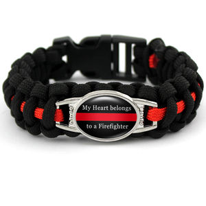 Bracelets de survie en paracorde pour pompiers, fabriqués par des pompiers, pour les épouses, les mamans, les papas, les fils, les filles, les sœurs, les mamans, les grands-mères - Product Image 1